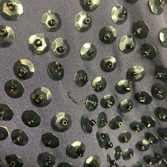 Gorgeous sequinned and jewelled blue swing jacket - Picture 6 of 8